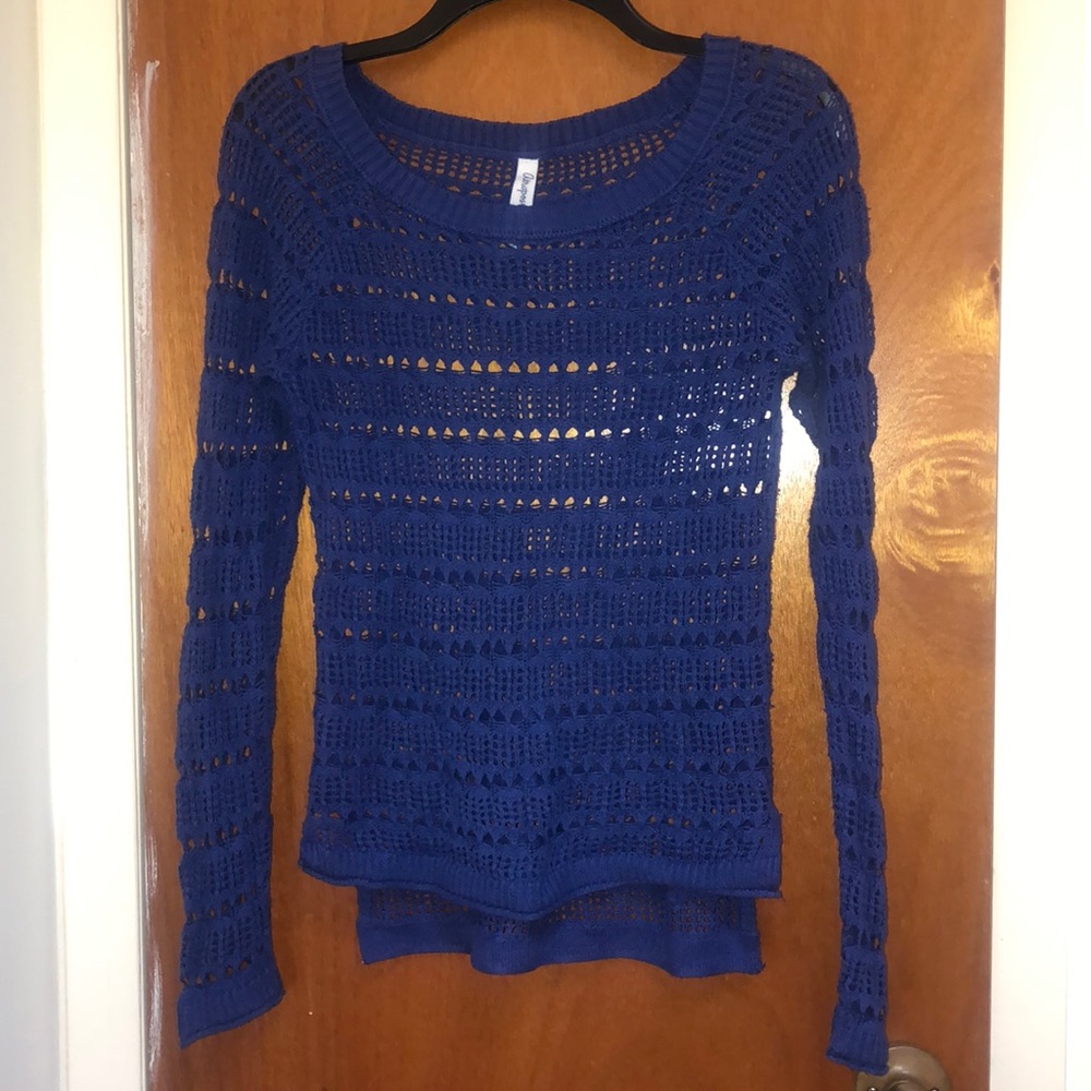 Aeropostale Blue Mesh Top